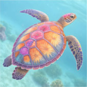 Hübsche Schildkröte Aufkleber (Vorderseite)
