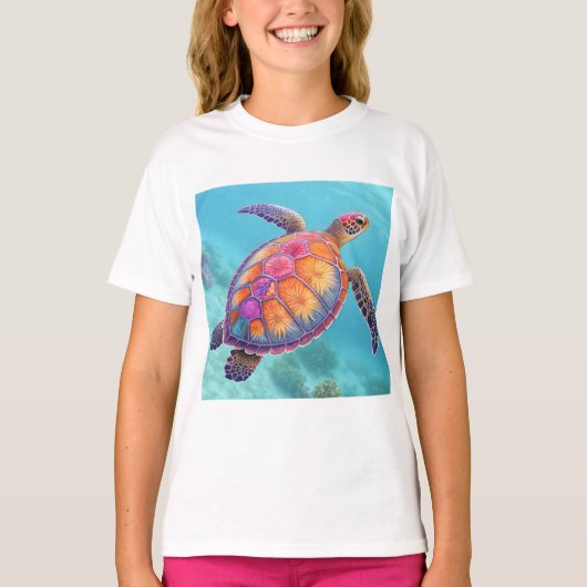 Hübsche Schildkröte T-Shirt (Vorderseite)