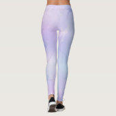 Hübsche schimmernde Pastel Lavender Blue Pink Leggings (Rückseite)