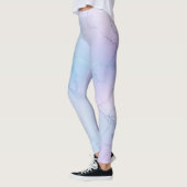 Hübsche schimmernde Pastel Lavender Blue Pink Leggings (Links)
