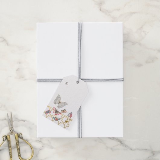 Hübsche Schmetterlinge Anpassbare Osterpräsenzette Geschenkanhänger (Mit Garn)