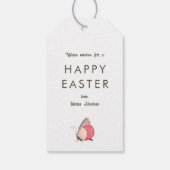 Hübsche Schmetterlinge Anpassbare Osterpräsenzette Geschenkanhänger (Rückseite)