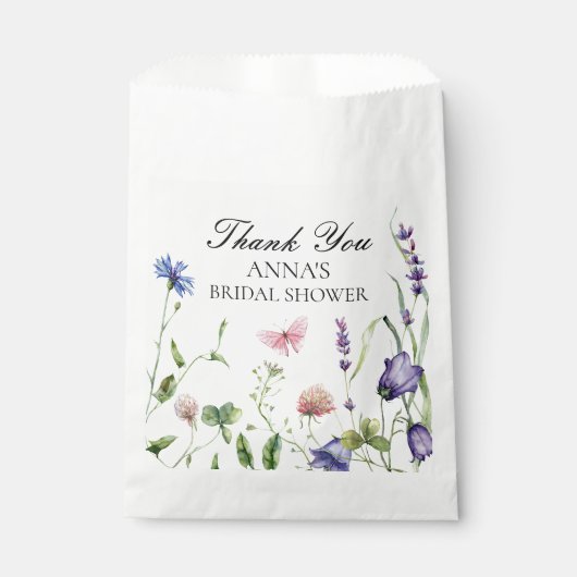 Hübsche Schmetterlinge Blume Brautparty Geschenktütchen (Vorderseite)