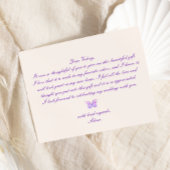 Hübsche Schmetterlinge Blumenkohl Brautparty Dankeskarte