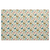 Hübsche Schmetterlinge Botanisches Muster Stoff (Fat Quarter (45,7 x 55,9 cm))