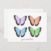 Hübsche Schmetterlinge für benutzerdefinierten Tex Postkarte (Vorne/Hinten)