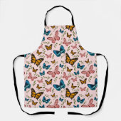 Hübsche Schmetterlinge im Gartenmuster Schürze (Vorderseite)