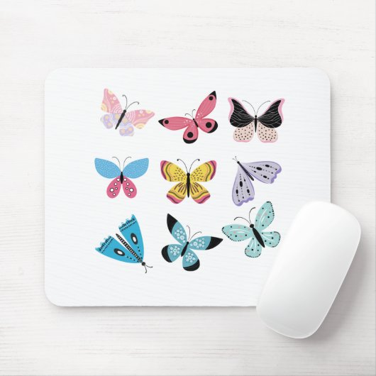 Hübsche Schmetterlinge Mousepad (Mit Mouse)