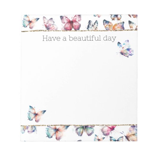 Hübsche Schmetterlinge Notizblock (Vorderseite)