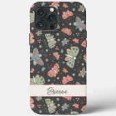 Hübsche Schmetterlinge Personalisierter Name Inspi Case-Mate iPhone Hülle (Rückseite)