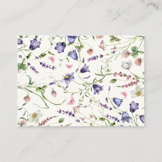 Hübsche Schmetterlinge Rezept Brautparty Begleitkarte (Rückseite)