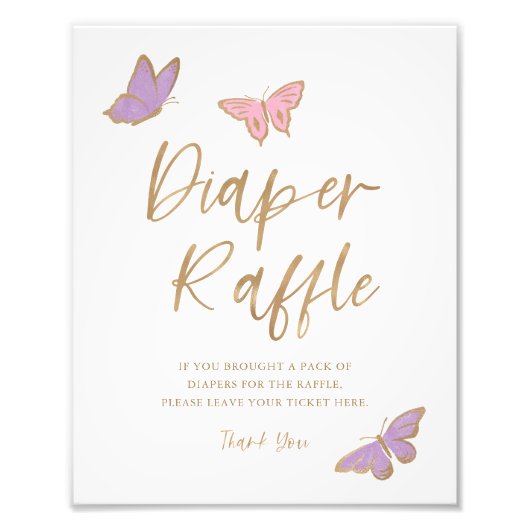 Hübsche Schmetterlinge Windelwinddusche Fotodruck (Vorne)