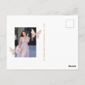 Hübsche Schmetterlinge Zwei Foto Quinceanera Viele Postkarte (Rückseite)