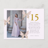 Hübsche Schmetterlinge Zwei Foto Quinceanera Viele Postkarte (Vorderseite)