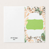 Hübsche Schmetterlingskarte im Inneren der Grußkar (Außenseite Aufgefaltet)