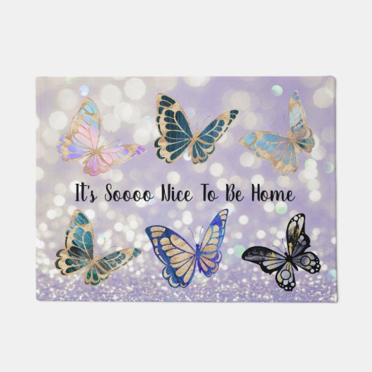 Hübsche Schmetterlingsmatte Fußmatte (Vorderseite)