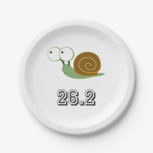 Hübsche Schnecke 26,2 (Marathon) Pappteller