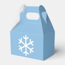 Hübsche Schneeflocke Weihnachten Blaue Favor Box