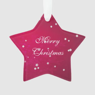 Hübsche Schneeflocken an Weihnachten Rot Ornament