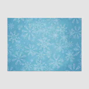 Hübsche Schneeflocken auf dem Blue Holiday Tissue Seidenpapier