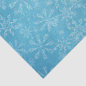Hübsche Schneeflocken auf dem Blue Holiday Tissue Seidenpapier (Ausschnitt)