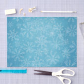 Hübsche Schneeflocken auf dem Blue Holiday Tissue Seidenpapier (Handwerk)