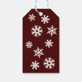 Hübsche Schneeflocken Burgund Personalisierter Nam Geschenkanhänger (Rückseite)