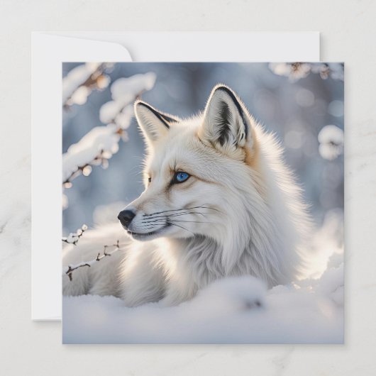 Hübsche Schneeflocken-Flachkarte für Wintersolstil (Vorderseite)