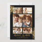 Hübsche Schneeflocken-Fotovorlage Blk/Gld ID846 Ankündigung (Vorderseite)