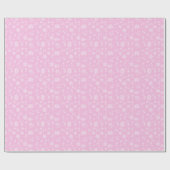 Hübsche Schneeflocken in Rosa und Weiß Geschenkpapier (Flach)