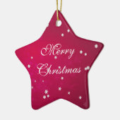 Hübsche Schneeflocken Keramikornament (Links)