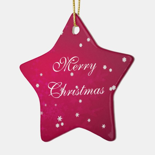 Hübsche Schneeflocken Keramikornament (Links)