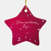 Hübsche Schneeflocken Keramikornament (Hinten)