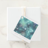 Hübsche Schneeflocken Muster Aquamarin ID846 Geschenkanhänger (Beispiel)