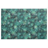 Hübsche Schneeflocken Muster Green ID846 Fabric Stoff (Fat Quarter (45,7 x 55,9 cm))