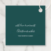 Hübsche Schneeflocken Muster Green ID846 Geschenkanhänger (Rückseite)