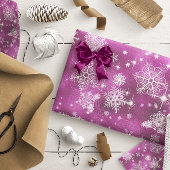 Hübsche Schneeflocken Muster Orchid Pink ID846 Geschenkpapier
