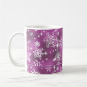 Hübsche Schneeflocken Muster Orchid Pink ID846 Kaffeetasse (Links)
