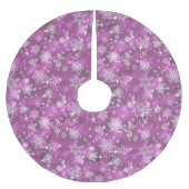 Hübsche Schneeflocken Muster Orchid Pink ID846 Polyester Weihnachtsbaumdecke (Vorderseite)