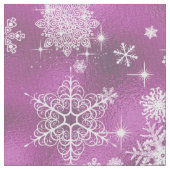 Hübsche Schneeflocken Muster Orchid Pink ID846 Stoff (Nahaufnahme)