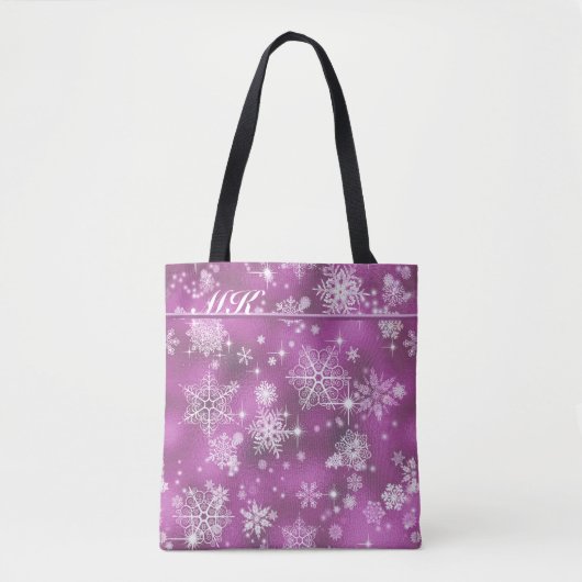 Hübsche Schneeflocken Muster Orchid Pink ID846 Tasche (Vorderseite)