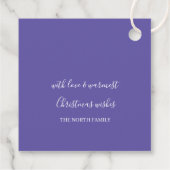 Hübsche Schneeflocken Pattern Violet ID846 Geschenkanhänger (Rückseite)