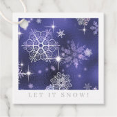 Hübsche Schneeflocken Pattern Violet ID846 Geschenkanhänger (Vorderseite)