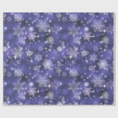 Hübsche Schneeflocken Pattern Violet ID846 Geschenkpapier (Flach)