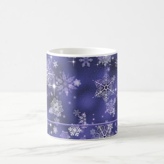 Hübsche Schneeflocken Pattern Violet ID846 Kaffeetasse (Mittel)