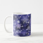 Hübsche Schneeflocken Pattern Violet ID846 Kaffeetasse (Links)