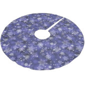 Hübsche Schneeflocken Pattern Violet ID846 Polyester Weihnachtsbaumdecke (Schrägansicht)