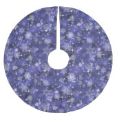 Hübsche Schneeflocken Pattern Violet ID846 Polyester Weihnachtsbaumdecke (Vorderseite)