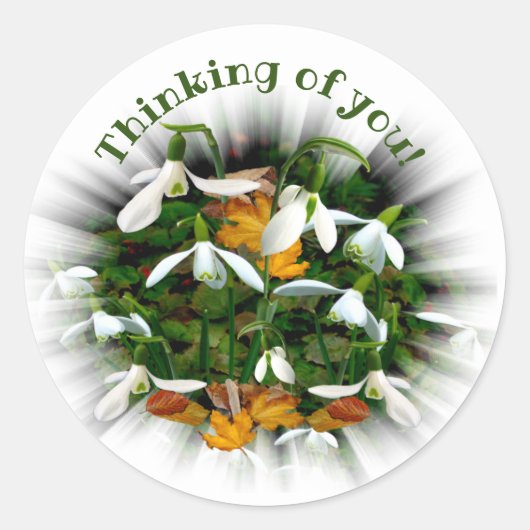 Hübsche Schneeflocken Runder Aufkleber (Vorderseite)