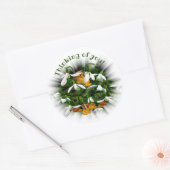 Hübsche Schneeflocken Runder Aufkleber (Umschlag)